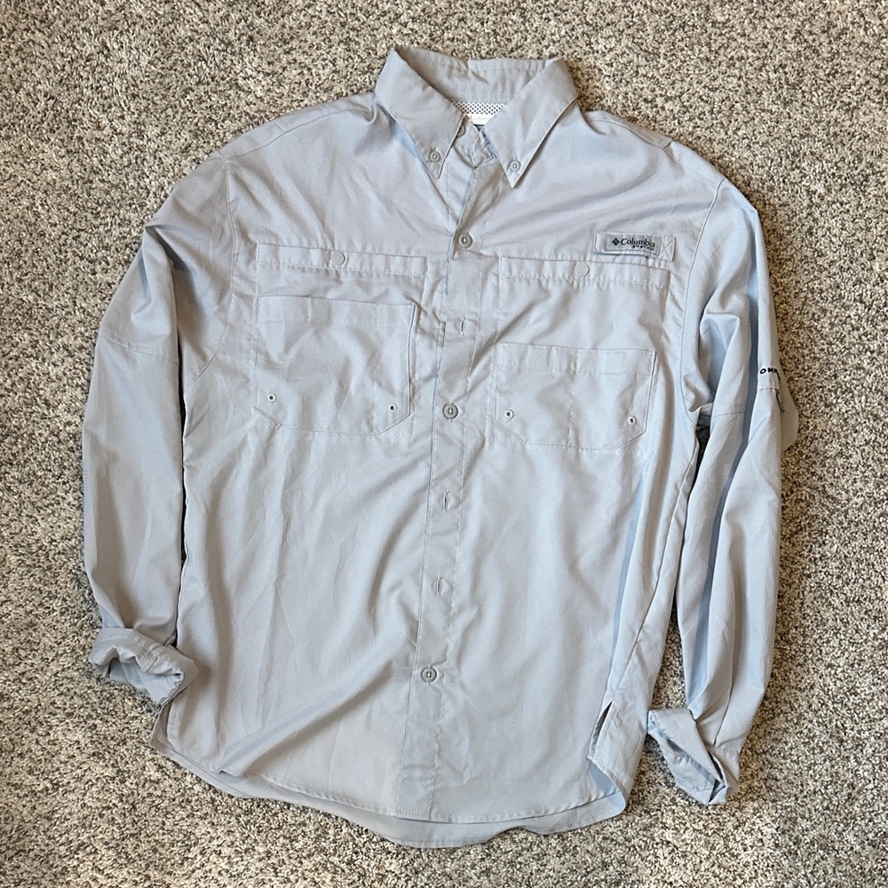 Columbia Gray Mesh-Lined Shirt